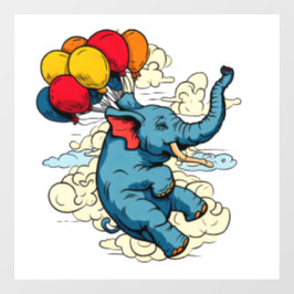 Vinilos Para Cristales Elefante de globo