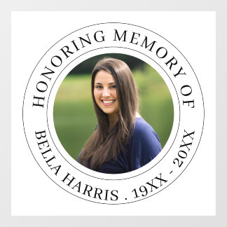 Vinilos Para Cristales Elegant Black and White Memorial Design