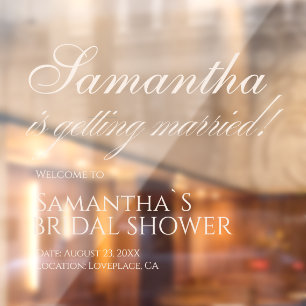 Vinilos Para Cristales Elegant White is Getting Married! Bridal Shower