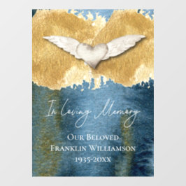 Vinilos Para Cristales Elegante Alas Corazales Amanecer Memoria Recordato