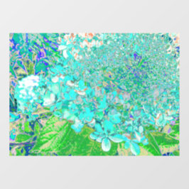 Vinilos Para Cristales Elegante Aqua y Green Limelight Hydrangea Detail