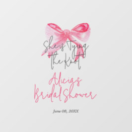 Vinilos Para Cristales Elegante atando la ducha de novias Knot Pink Bow