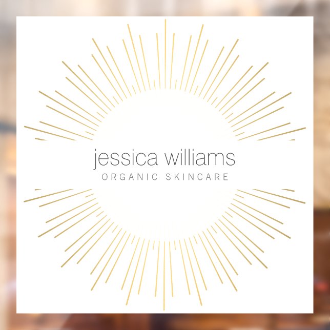 Vinilos Para Cristales Elegante Belleza Oro Sunburst (Hoja 2)