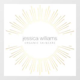 Vinilos Para Cristales Elegante belleza ráfaga de sol dorada