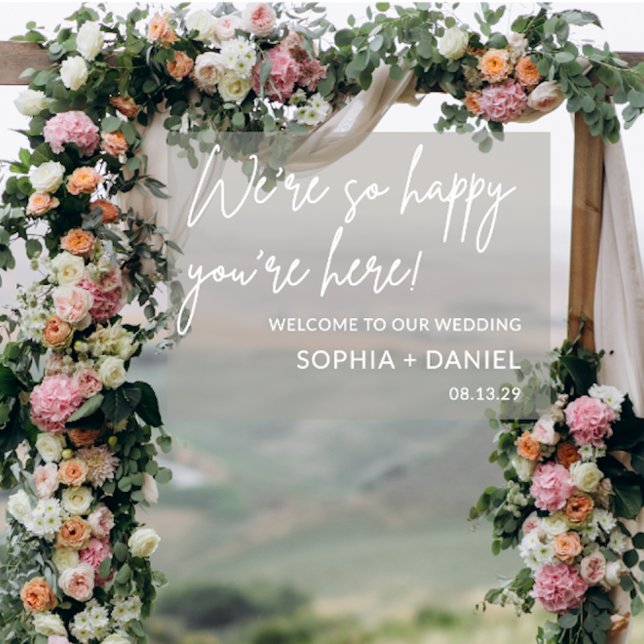 Vinilos Para Cristales Elegante Boda de bienvenida Rótulo Decoración (Subido por el creador)