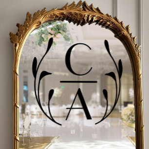 Vinilos Para Cristales Elegante Boda de guirnaldas de estilo Art Deco neg