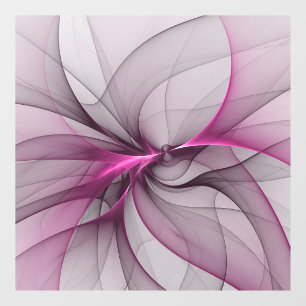 Vinilos Para Cristales Elegante Caos Moderno Arte Abstracto Fractal Rosa