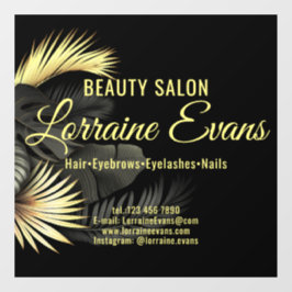 Vinilos Para Cristales Elegante de oro negro