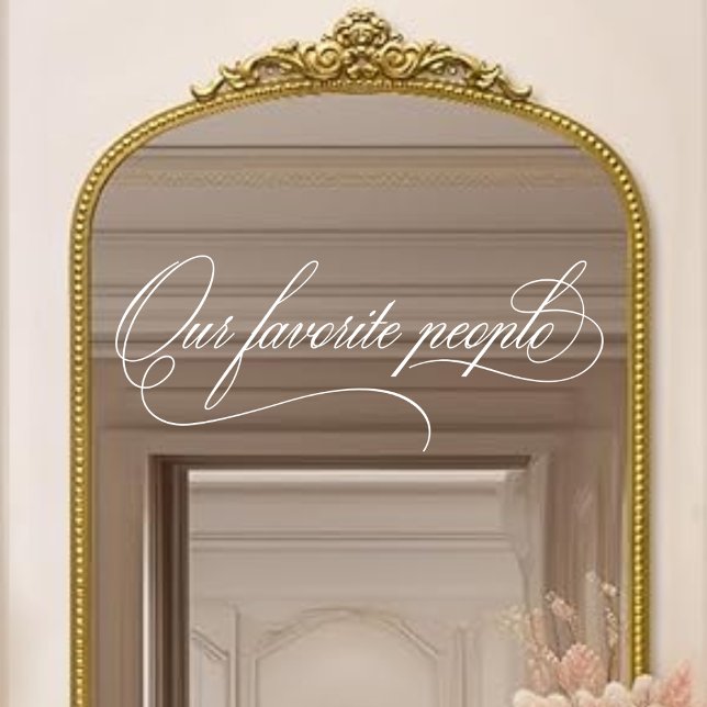 Vinilos Para Cristales Elegante Decal Espejo Boda de Nuestro Pueblo Favor (Subido por el creador)
