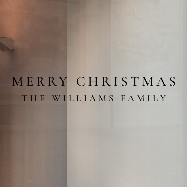Vinilos Para Cristales Elegante Entrada de nombre de familia de Navidades (Subido por el creador)
