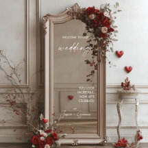 Elegante espejo selfie moderno bienvenida Boda Dec