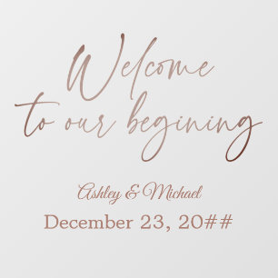 Vinilos Para Cristales Elegante guión caligráfico simple bohemio moderno