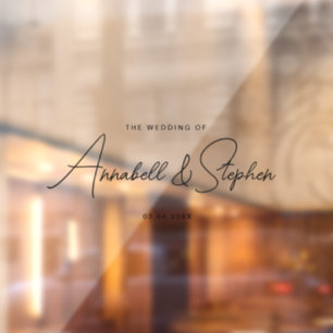 Vinilos Para Cristales Elegante, letra de escritura a mano, Boda