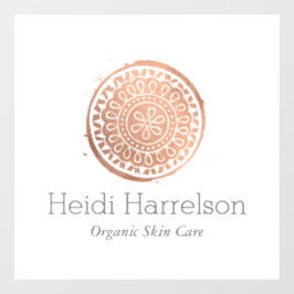 Vinilos Para Cristales Elegante logotipo de mandala de belleza en oro ros