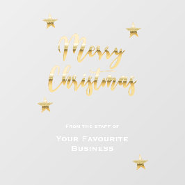 Vinilos Para Cristales Elegante moras Navidad oro metálico blanco