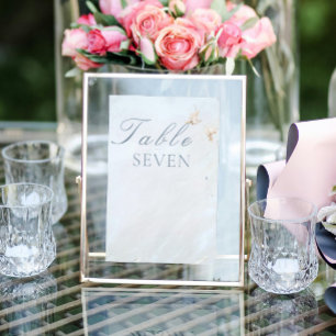 Vinilos Para Cristales Elegante número de mesa de palomas blancas de boda