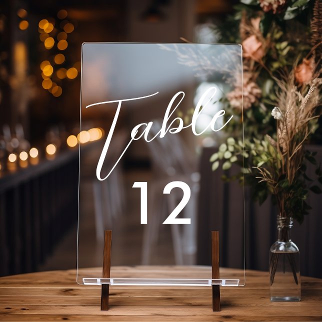 Vinilos Para Cristales Elegante número de tabla Boda de caligrafía florec (Subido por el creador)