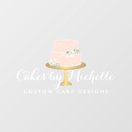 Vinilos Para Cristales Elegante pastelería rosa transparente