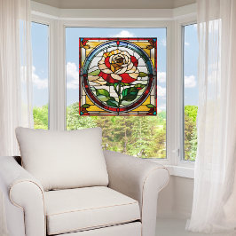 Vinilos Para Cristales Elegante Rosa simple Faux Stainass