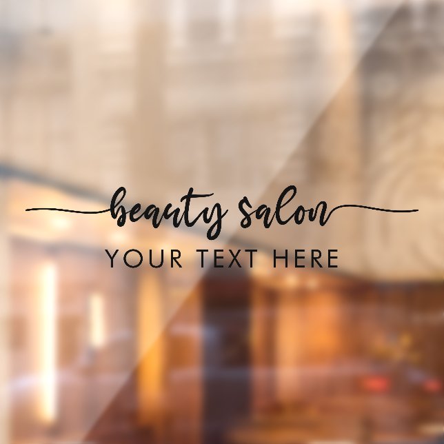 Vinilos Para Cristales Elegante salón de belleza con escritura moderna (Hoja 2)