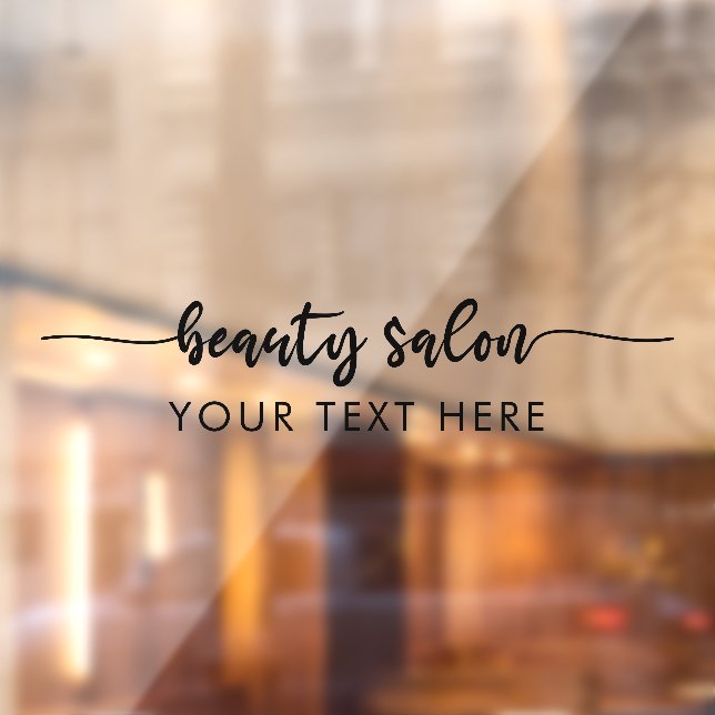 Vinilos Para Cristales Elegante Salón de Belleza de Caligrafía Moderna (Hoja 2)
