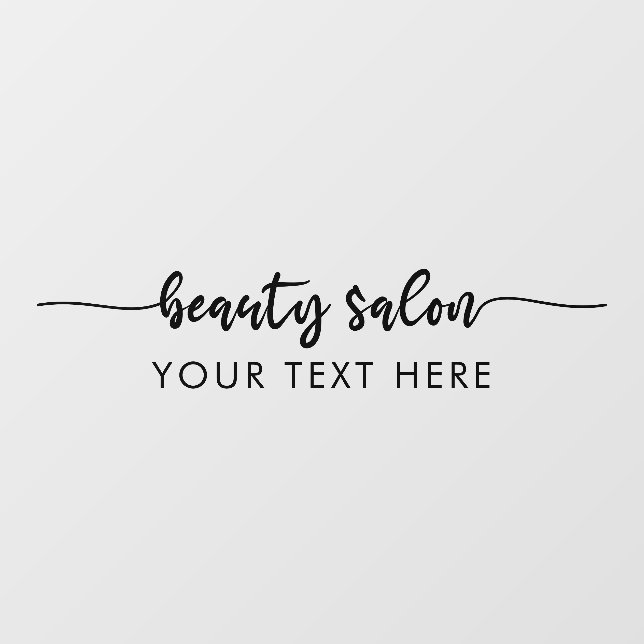 Vinilos Para Cristales Elegante Salón de Belleza de Caligrafía Moderna (Hoja)