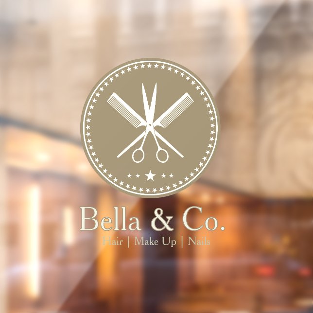 Vinilos Para Cristales Elegante Salón Profesional De Cabello Y Belleza (Hoja 2)