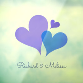 Vinilos Para Cristales Elegante y minimal Baby Shower de corazón morado a