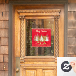 Vinilos Para Cristales Elegantes renos de oro y plata Árboles de Navidad