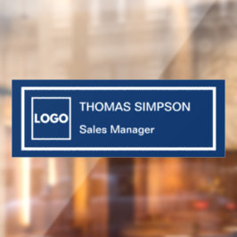 Vinilos Para Cristales Empleado de la compañía Navy Blue Corporate Logo