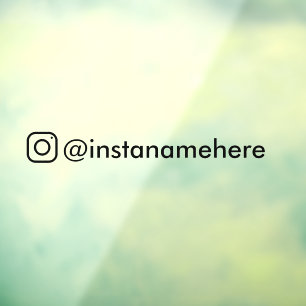 Vinilos Para Cristales empresa de instagram sticker de medios sociales