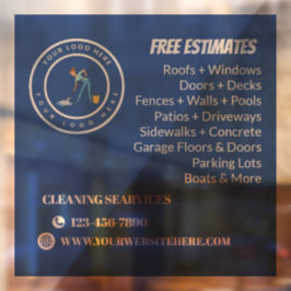 Vinilos Para Cristales Empresa de limpieza | Servicio de limpieza con log