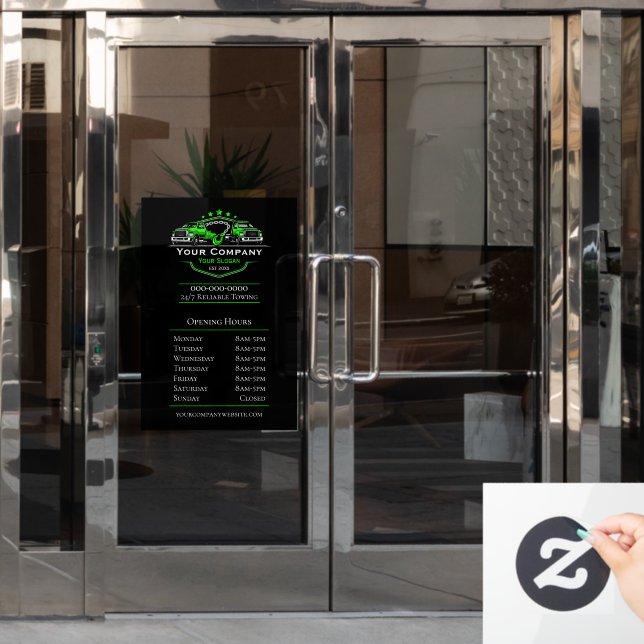 Vinilos Para Cristales Empresa de Remolque Profesional, Horario de Apertu (Puerta de oficina)