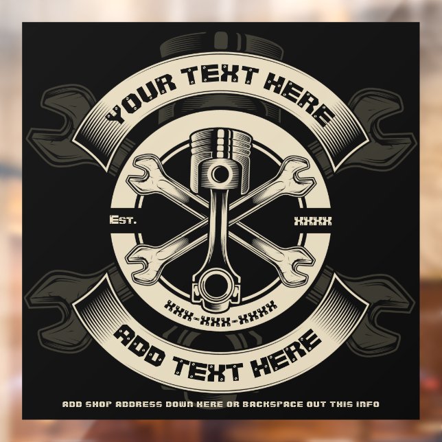 Vinilos Para Cristales Empresa de reparación automática de moto del perso (Hoja 2)