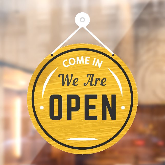 Vinilos Para Cristales Entra Somos Faux Round Wooden (Hoja 2)