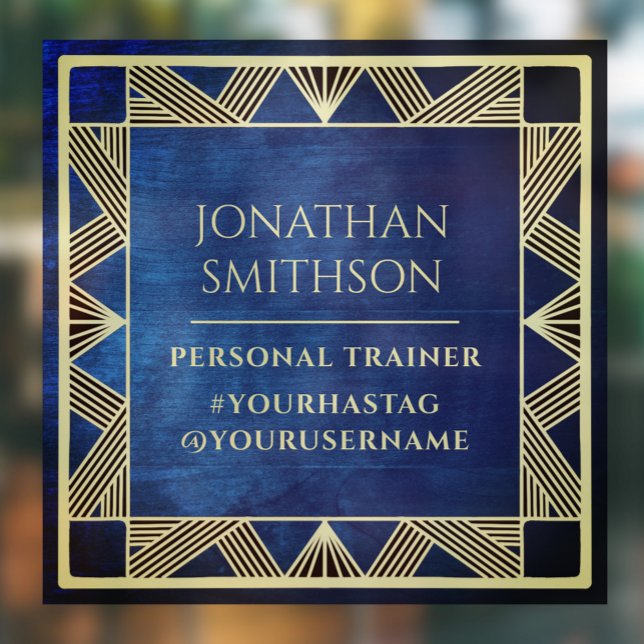 Vinilos Para Cristales Entrenador personal del gimnasio masculino azul pe (Subido por el creador)