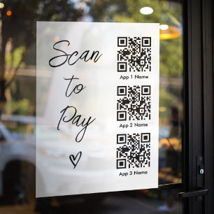 Vinilos Para Cristales Escanear código QR para pagar el pago digital come