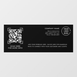 Vinilos Para Cristales Escaneo de Código QR | Logotipo Empresarial Profes