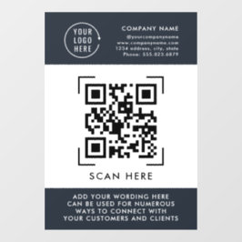 Vinilos Para Cristales Escaneo de Código QR | Logotipo Empresarial Profes