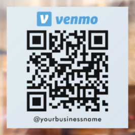 Vinilos Para Cristales Escaneo de pago de código QR de Venmo para pagar a