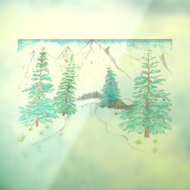 Vinilos Para Cristales Escena de invierno (Hoja 3)