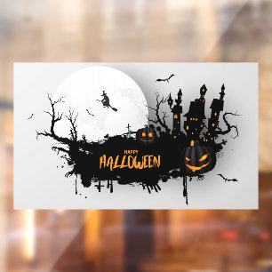 Vinilos Para Cristales Escena embellecida de Halloween de Drip Paint