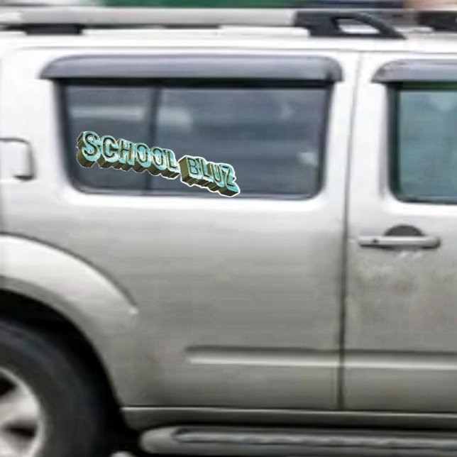 Vinilos Para Cristales Escolar luz 3D (This School Bluz-3D Window Cling can affix to any glass surface, through electrical static!)