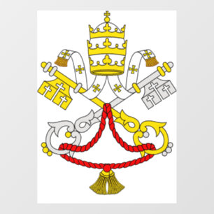 Vinilos Para Cristales Escudo de Armas del Vaticano Emblema de Arte Fino