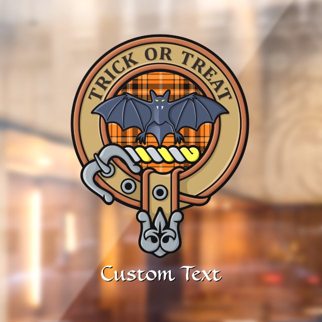 Vinilos Para Cristales Escudo de Halloween sobre Tartán (Hoja 2)