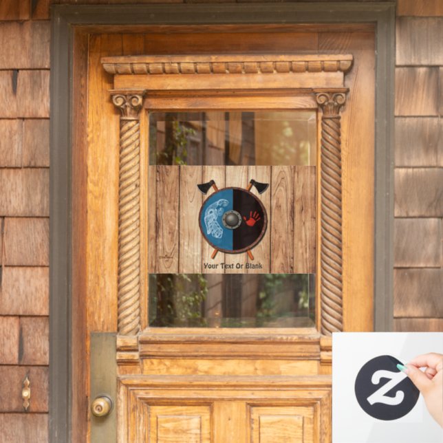 Vinilos Para Cristales Escudo de vibración y ejes (Puerta de casa)