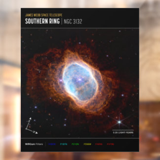 Vinilos Para Cristales Espacio nebuloso del anillo meridional Telescopio 