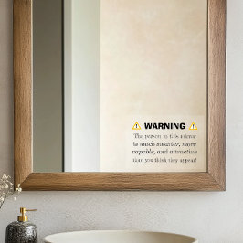 Vinilos Para Cristales Espejo de advertencia motivacional - Afirmación po