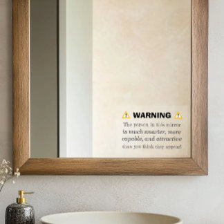 Vinilos Para Cristales Espejo de advertencia motivacional - Afirmación po