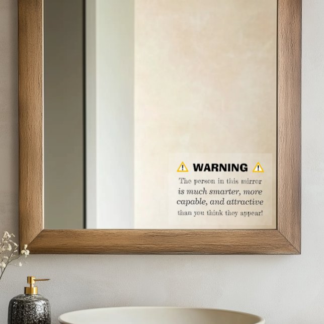 Vinilos Para Cristales Espejo de advertencia motivacional - Afirmación po (Subido por el creador)